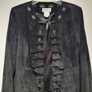 Leather Suede Jacket Coat VTG